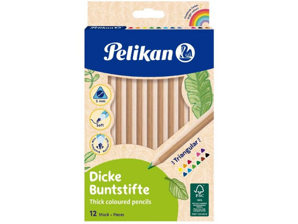 Pelikan colored pencils Jumbo, 5 mm, triangular, 12 colors