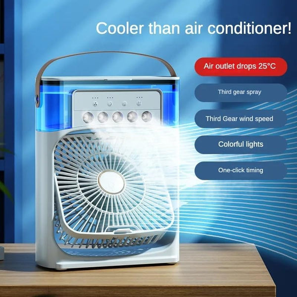 Portable Humidifier Air Conditioner Fan Household Hydrocooling Water mist Cooler Portable Air Adjustment For Office 3 Speed Fan