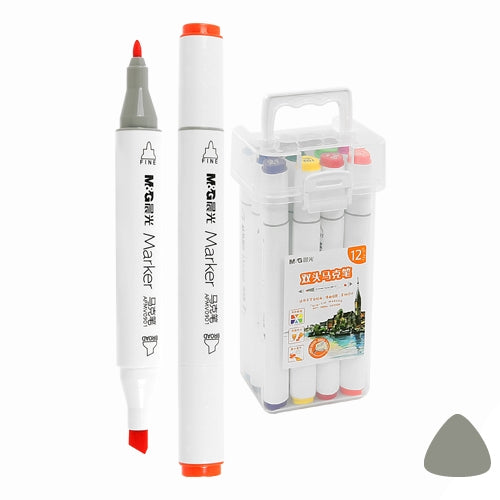 Markers M&G Student Artist double-sided, set of 12 pcs