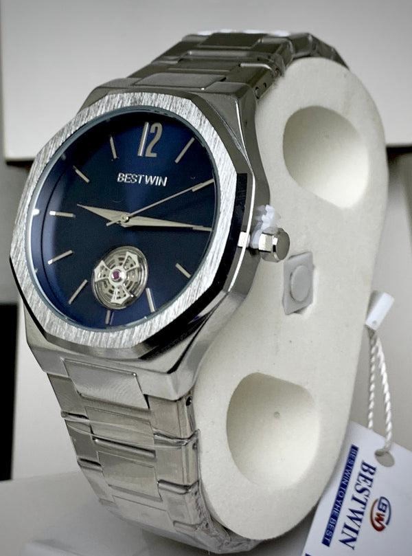 Limited Edition Bestwin PRX Navy Dial Bestwin Stainless Steel Mens Watch