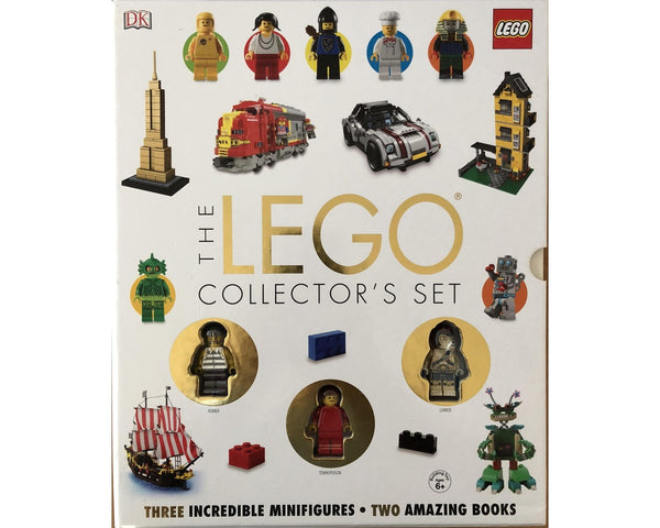 THE LEGO COLLECTOR'S SET x2 Hard Cover Books & x3 Mini Figures - History of Lego