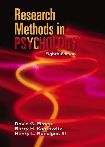 Research Methods in Psychology 8th Edition