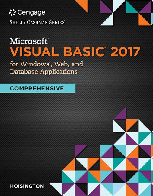 Microsoft Visual Basic 2017 for Windows, Web, and Database Applications