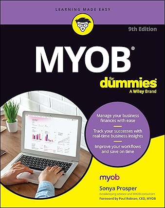 MYOB For Dummies 9th Edition