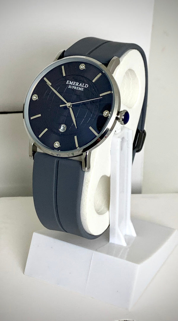 Emerald Supreme Silicon Strap Magnetic Lock Mens Watch