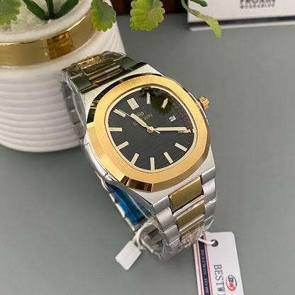 Black Dial Bestwin Stainless Steel Mens Watch